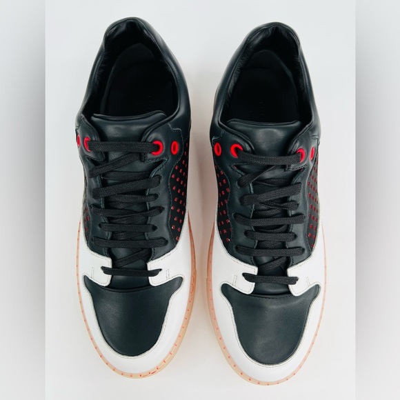 Balenciaga Perforated Navy Leather Translucent Men Sneakers. Size EU 39 - Picture 15 of 16